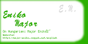 eniko major business card